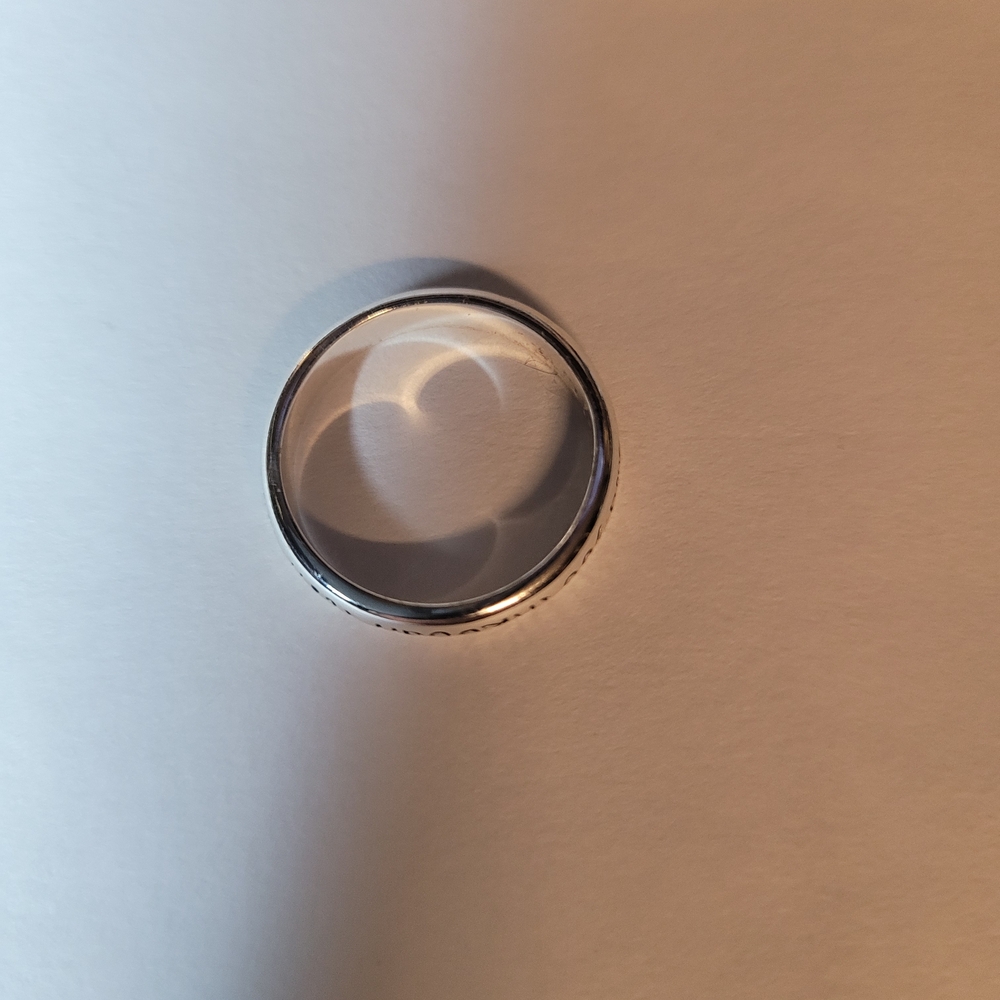 Silver Engraved Thin Band Ring - Picture 6 of 6